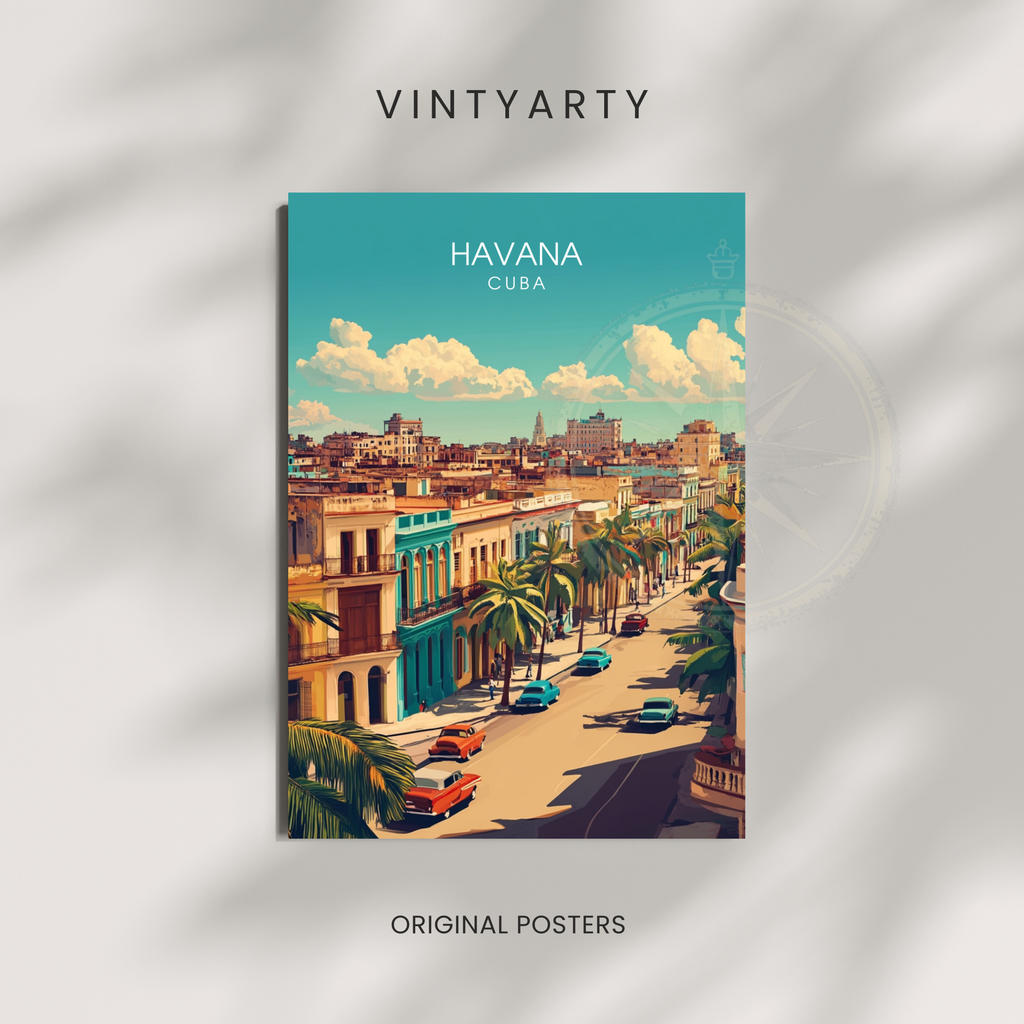 Affiche Havana | Impression déco Cuba | Affiche Cuba-3