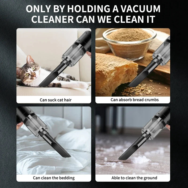 Handheld car vacuum cleaner, 15000pa portable cordless, dual use of blowing and suctionmulti-nozzles, for car, home, pet, office-3