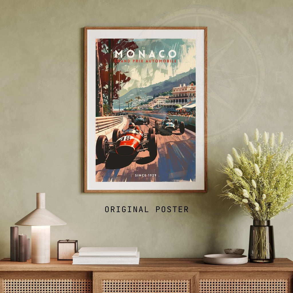 Impression Monaco Grand prix | Impression voiture vintage | Affiche Monaco | Affiche Grand prix Monaco-4