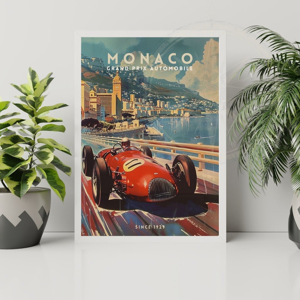 Impression Monaco Grand prix | Impression voiture vintage | Affiche Monaco | Affiche Grand prix Monaco-1