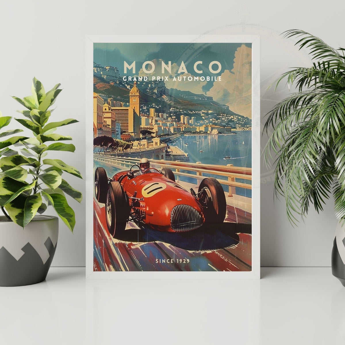 Impression Monaco Grand prix | Impression voiture vintage | Affiche Monaco | Affiche Grand prix Monaco-1