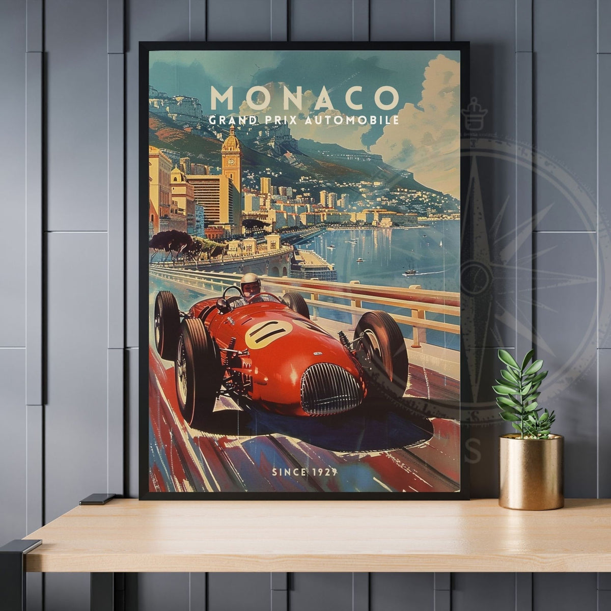 Impression Monaco Grand prix | Impression voiture vintage | Affiche Monaco | Affiche Grand prix Monaco-0