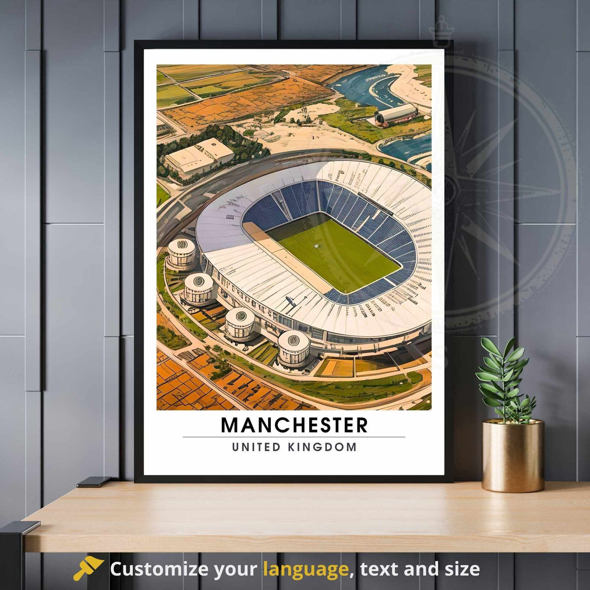 Affiche Manchester - Etihad Stadium | impression de voyage Manchester | affiche de voyage Manchester | Affiche Etihad Stadium-0