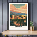 Affiche Grenade | Impression  de voyage Grenade, Espagne - Affiche Alhambra-0