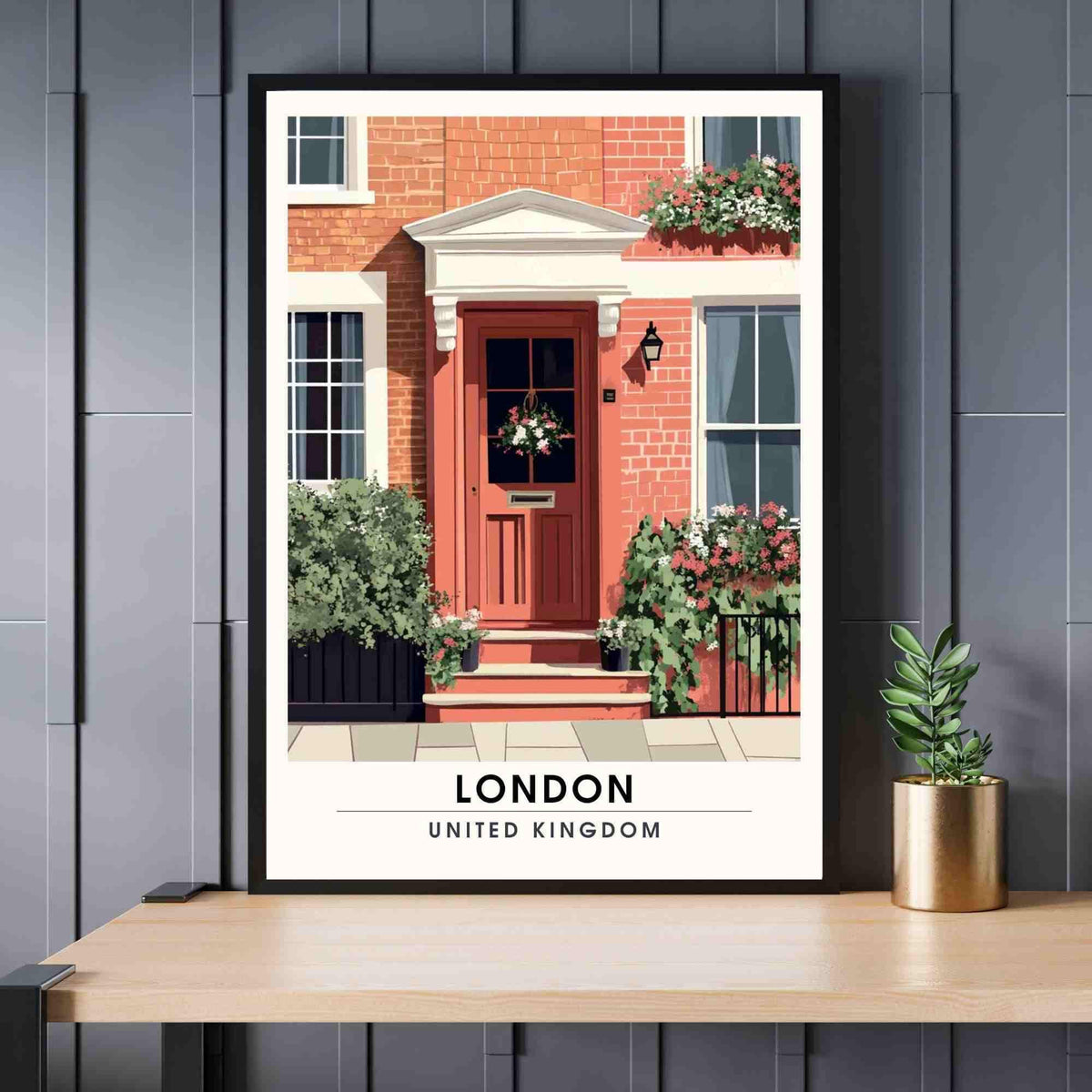 Affiche Londres | Impression Londres - Façades de Londres-0